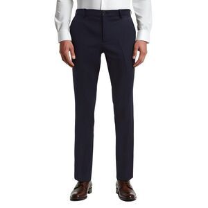 Mode of One Mens Navy Solid Dressy Slim Fit Trouser Pants NWT